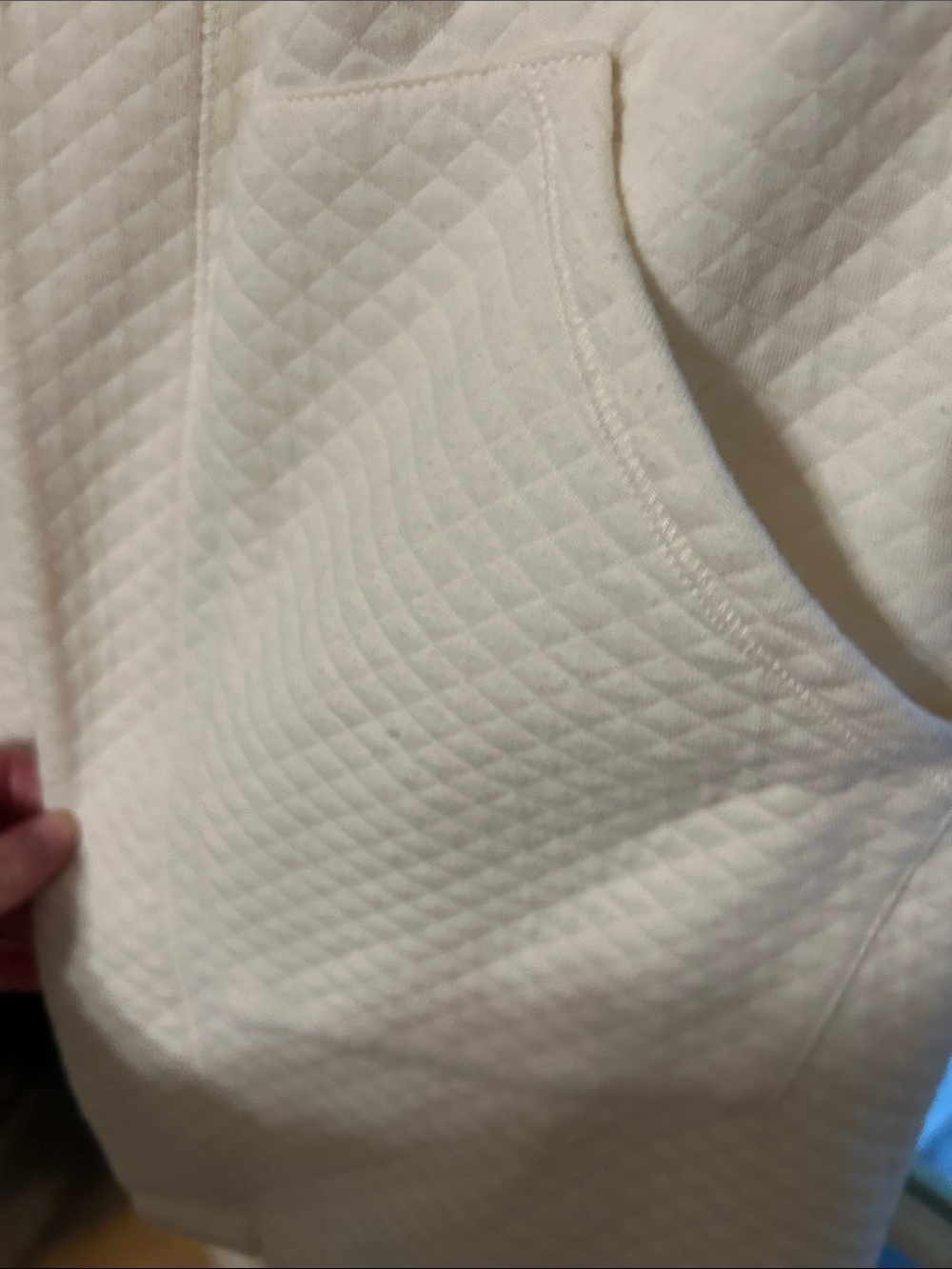 L.L. Bean Ivory Quilted Open Cardigan - Picture 3 of 5